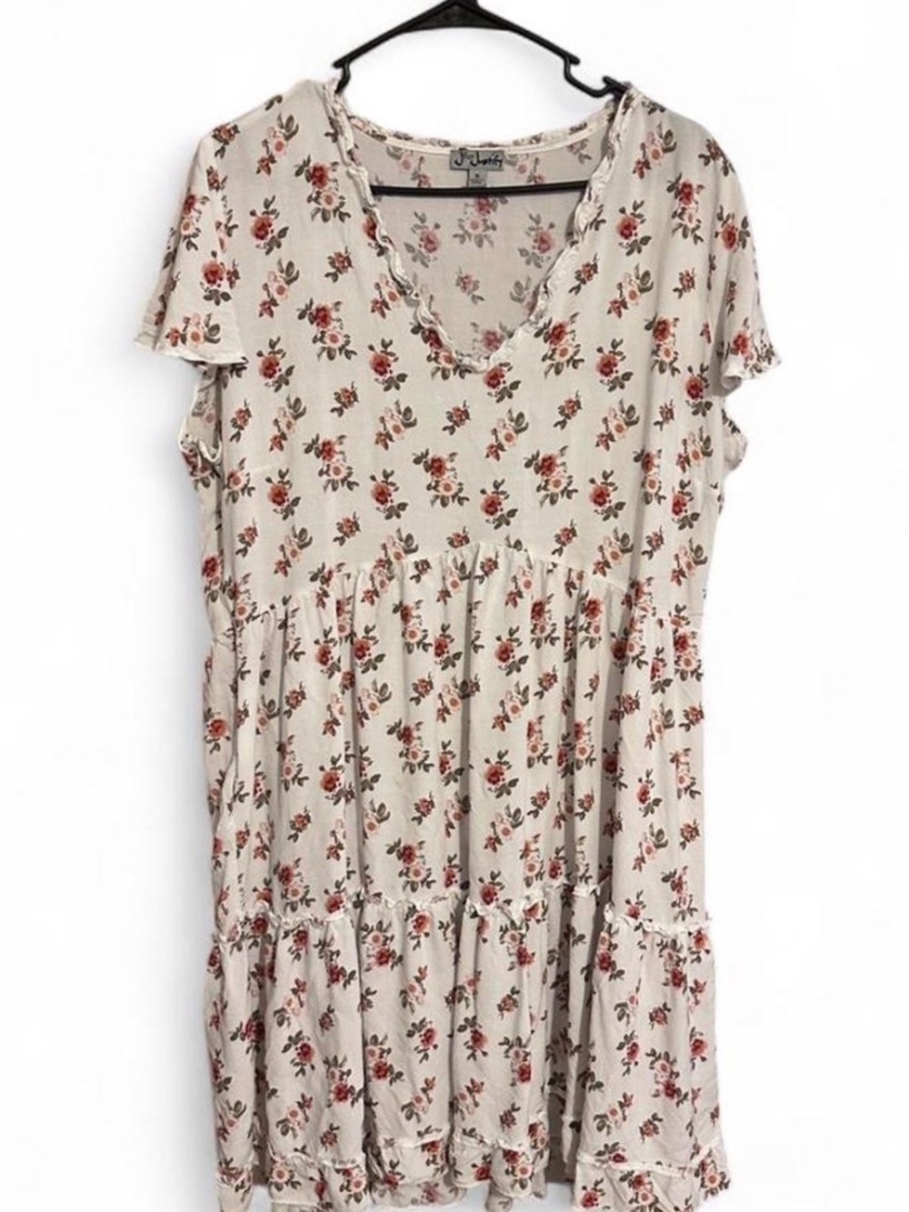 J for Justify Floral Babydoll Dress Size 1X Cottagecore Boho
